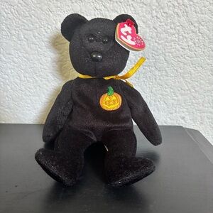 Haunt 2001‎ Ty Beanie Babies Black Halloween Bear